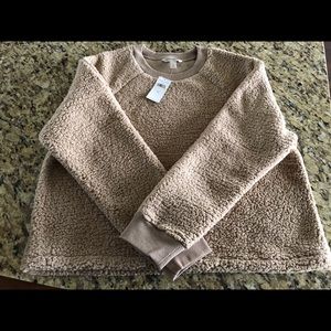 BNWT Banana Republic sherpa fleece sweatshirt